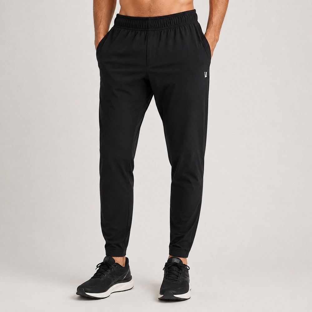 Vuori Mens Sunday Performance Jogger Black Tapered Sweatpants Pants FLAWED